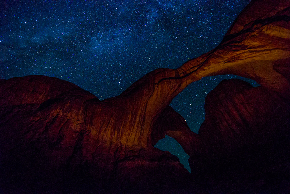 Double Arch with Milky Way