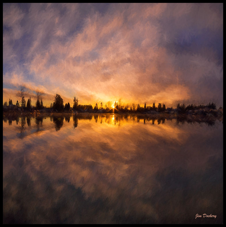 Lake Stevens Sunrise Monet effect