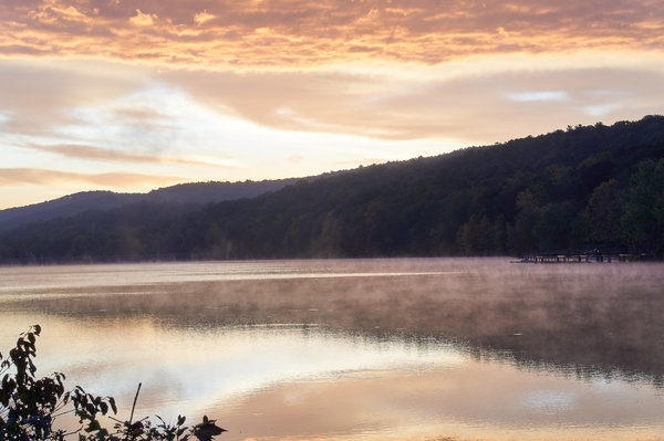 Morning sunrise at lake